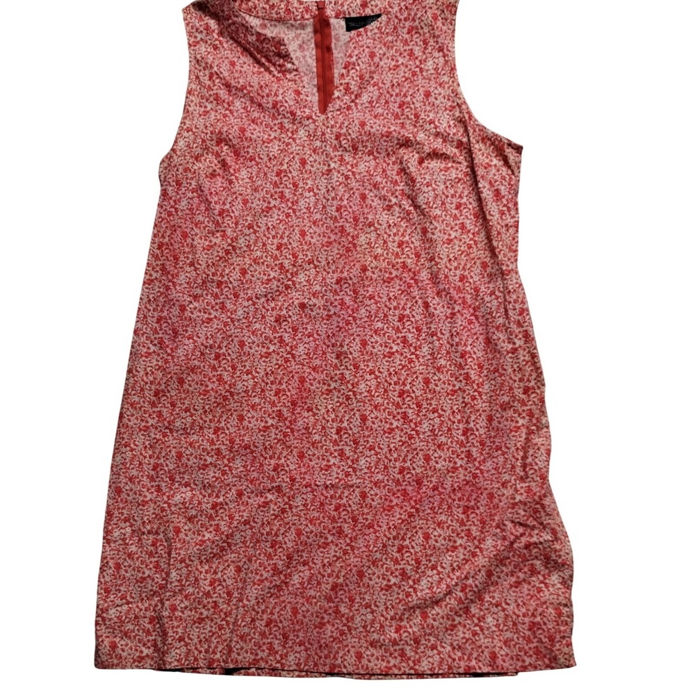 Venezia Jeans Womens 16‎ Red Floral Sleeveless Tunic Top Stretch Summer